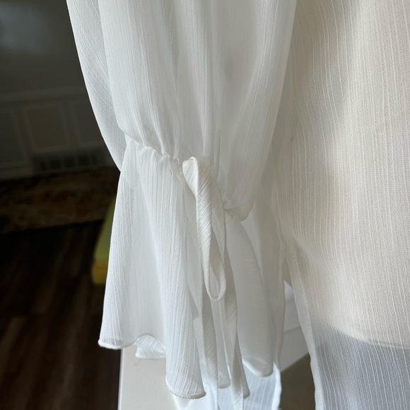 White Sheer Blouse - Picture 3 of 3